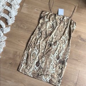 NWT snakeskin mini dress